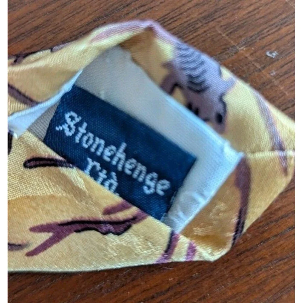 Lot of 4 Jerry Garcia Silk Ties 90s Vtg Stonehenge Paris Rain Landscape with Eye